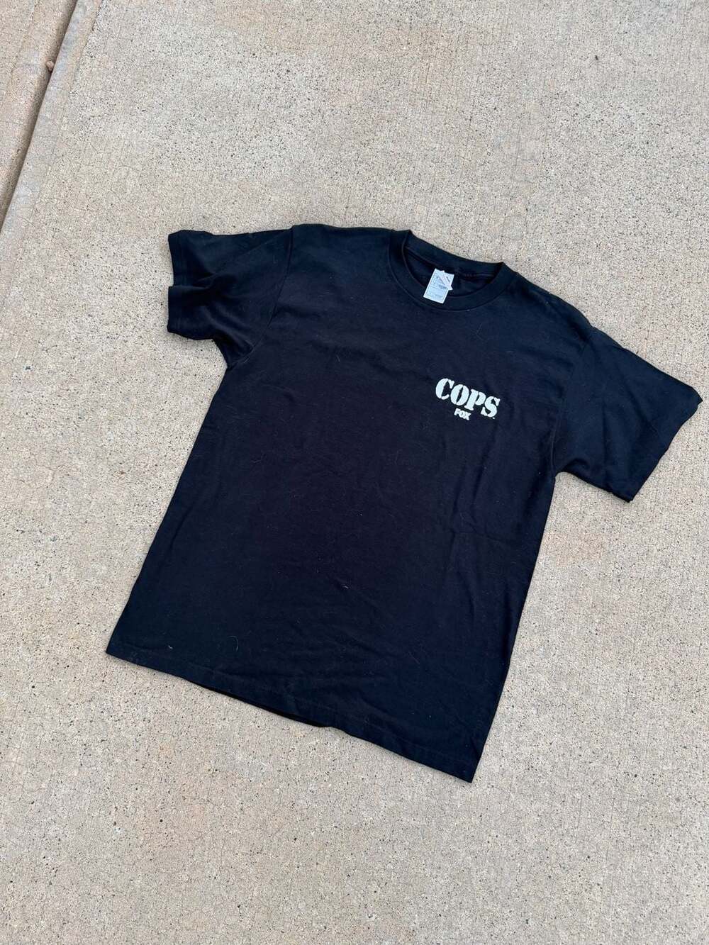 Vintage Cops TV Show Fox Promo T-Shirt Black